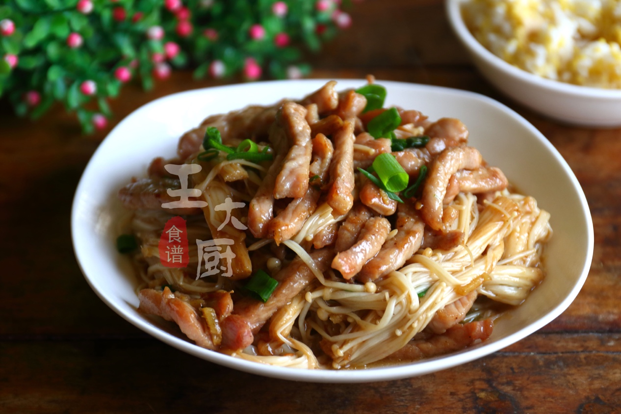 金針菇炒肉,金針菇炒肉的做法