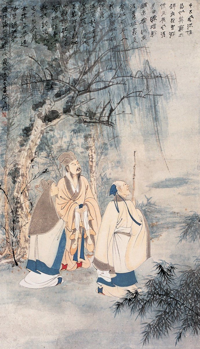 张大千笔下,高士往往成为山水画的主角!