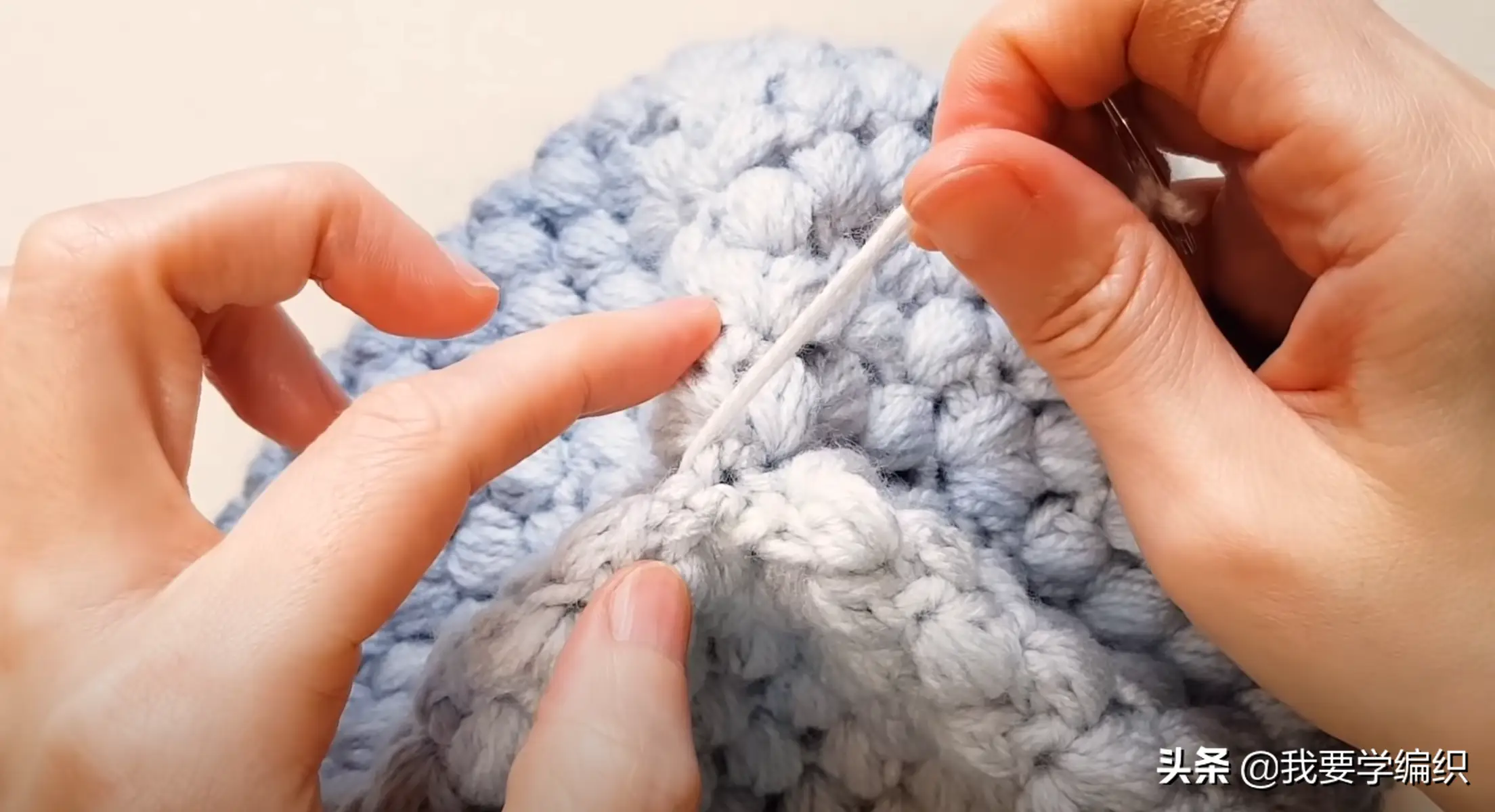 想要漂亮帽子不用买，学习编织自己就能钩一个，枣针帽教程送达