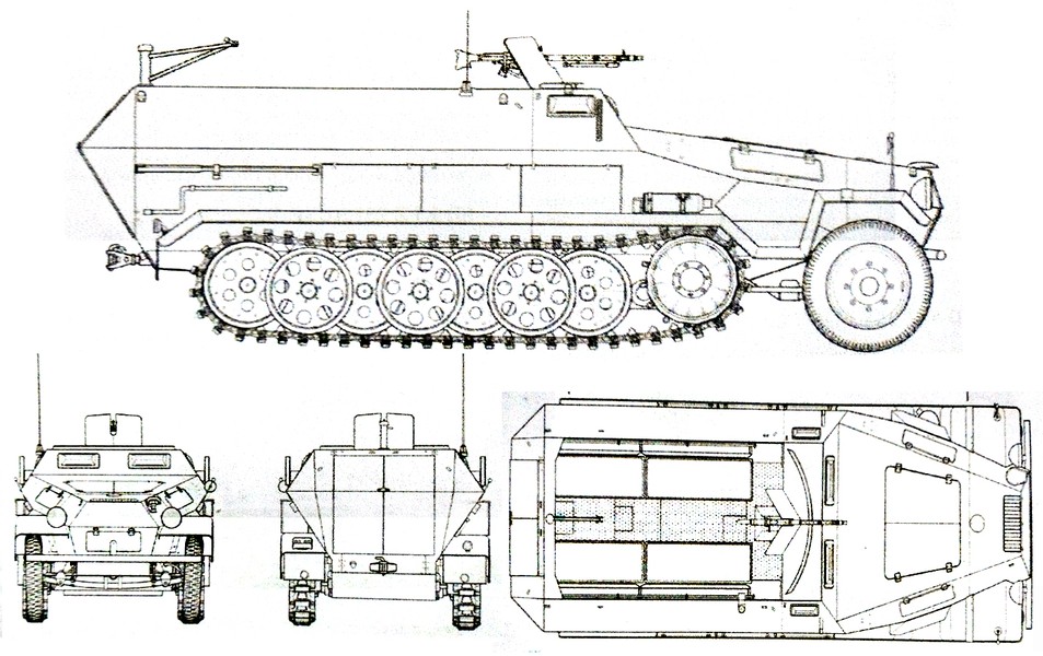 二战德国半履带装甲车之251/1型半履带装甲运兵车（二）
