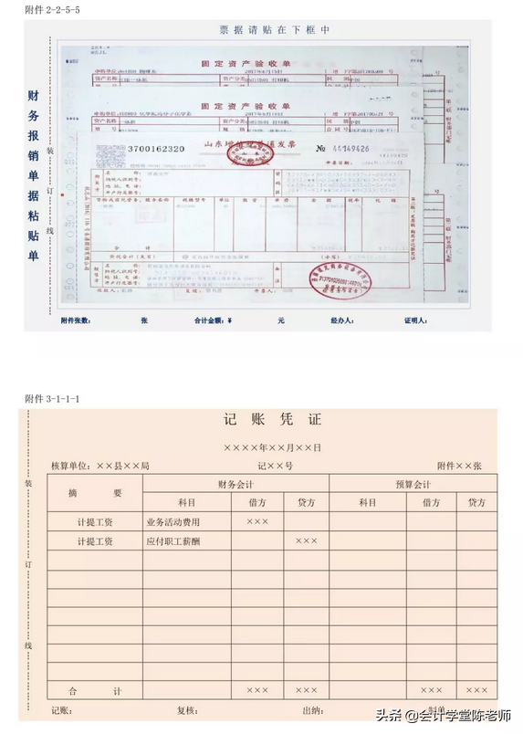 行政事业单位会计凭证及报销附件模板