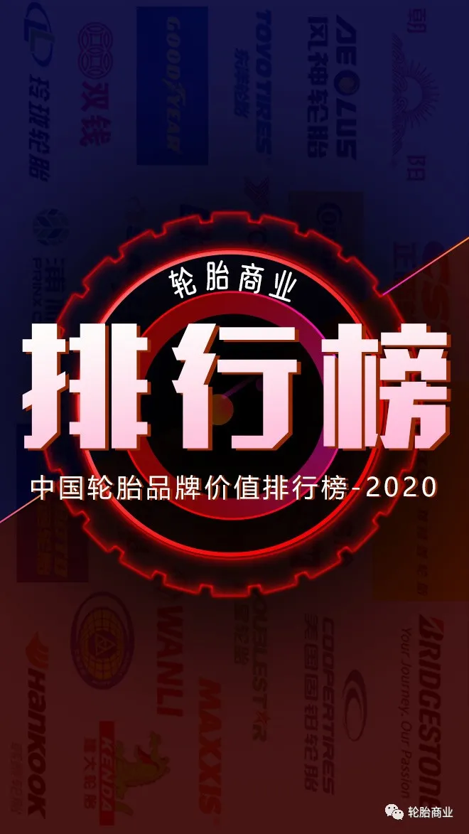 中国轮胎品牌价值排行榜-2020