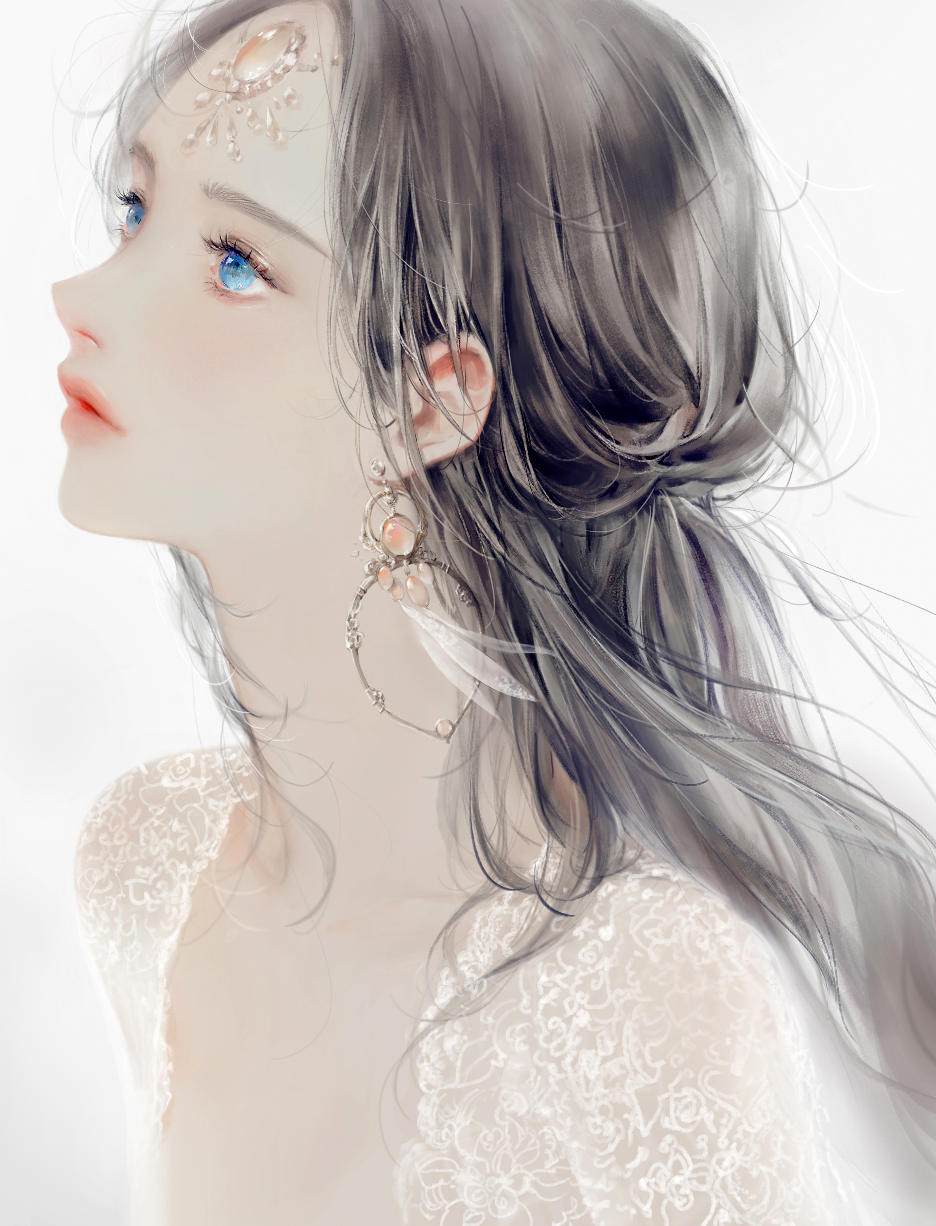 通透唯美的二次元美女，仙气扑面而来，充满梦幻华丽的马卡龙色彩