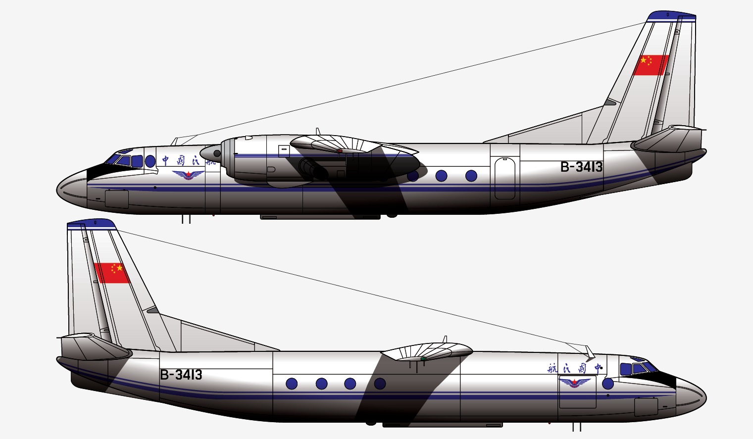 空客a380三视图图片