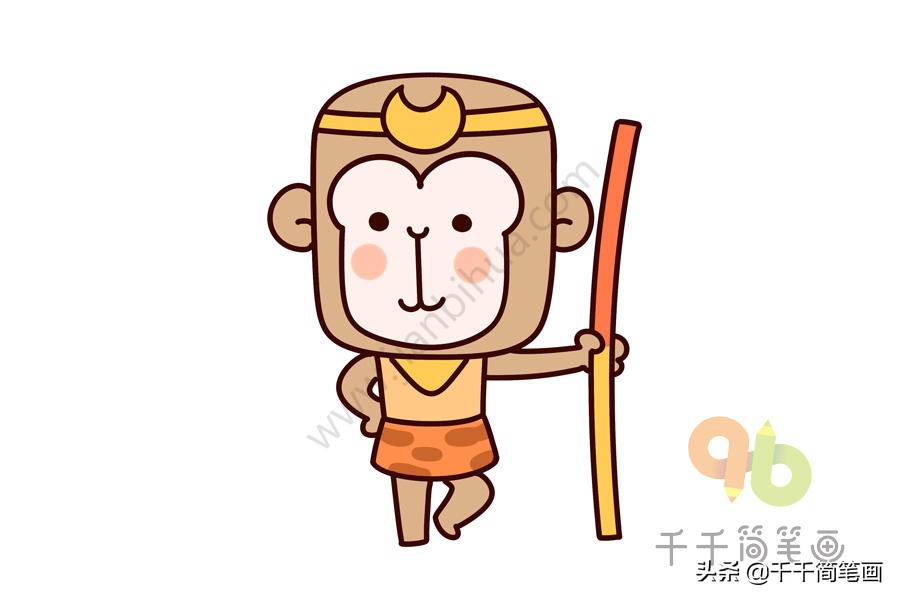 10种可爱的小猴子简笔画合集,分分钟被萌翻,一看就会画