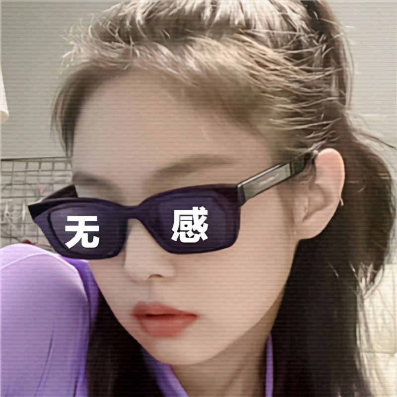 Jennie戴墨镜暴躁表情包合集