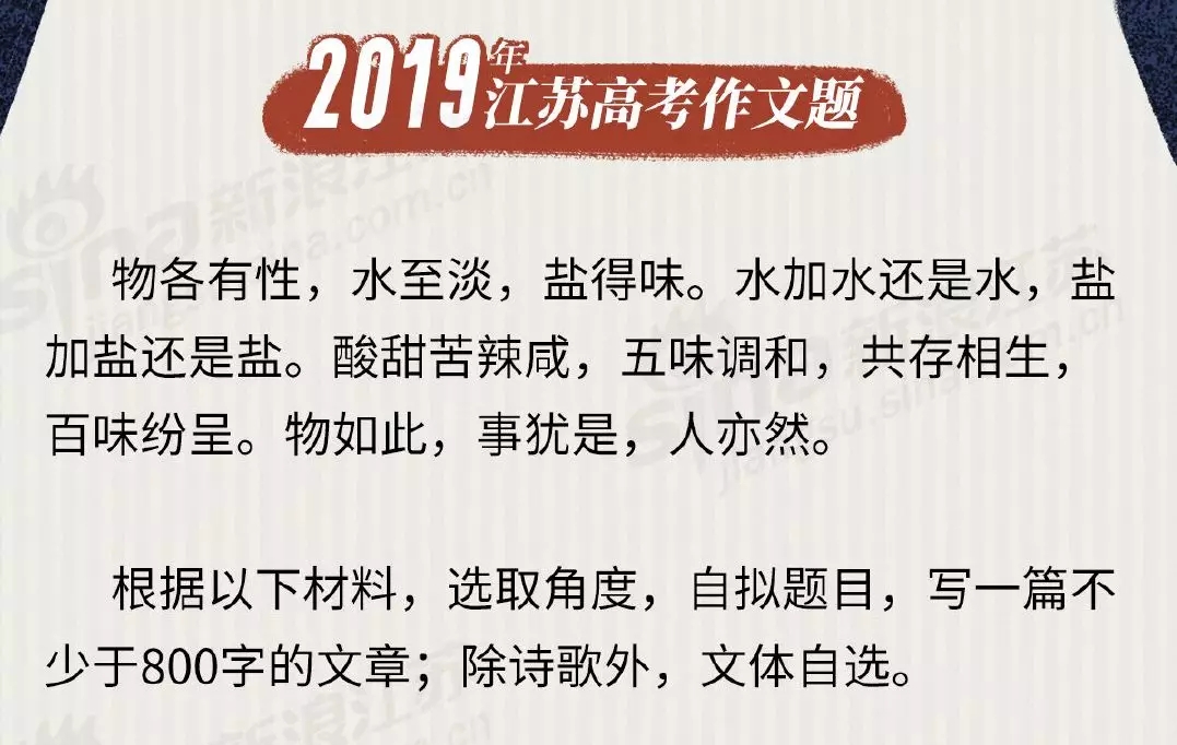 2019江苏高考作文题出炉！看完五味杂陈啊
