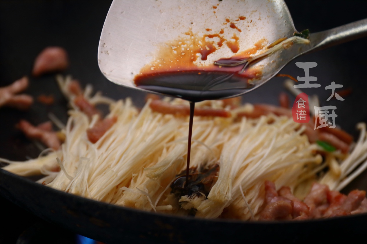 金針菇炒肉,金針菇炒肉的做法