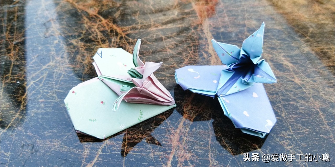 折纸教程:当爱心遇上百合，折个独一无二的心上花，送给Ta