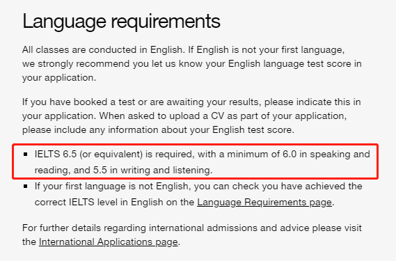 2021年世界顶级名校最新语言成绩要求