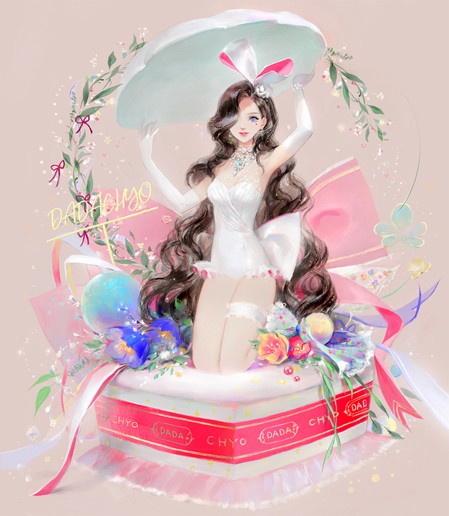 通透唯美的二次元美女，仙气扑面而来，充满梦幻华丽的马卡龙色彩