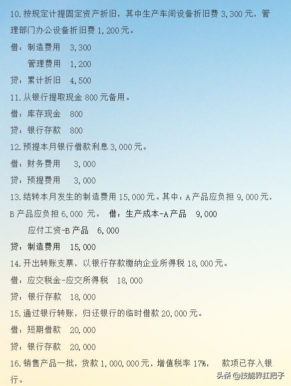 会计分录大全：330条会计分录+速记口诀+分录实操练习，无偿分享