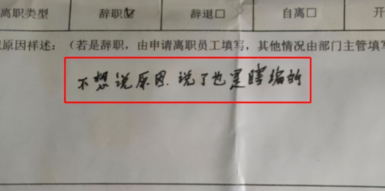 应届毕业生辞职信火了，离职原因简单直白，说出了打工人的心声