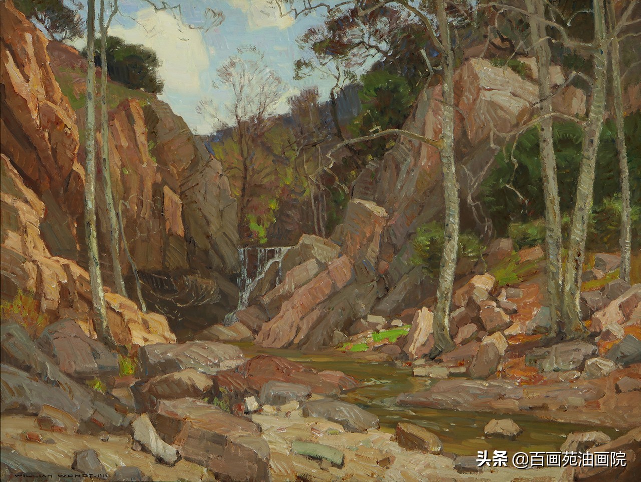 油画风景基础知识:山的画法