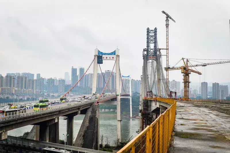 多图直击！你关心的鹅公岩轨道专用桥建成这样了
