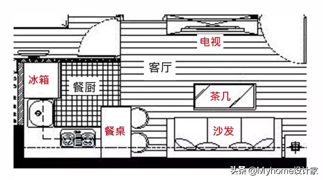 10㎡客厅的10种布局方案，客餐厅一体，小户型还大两倍