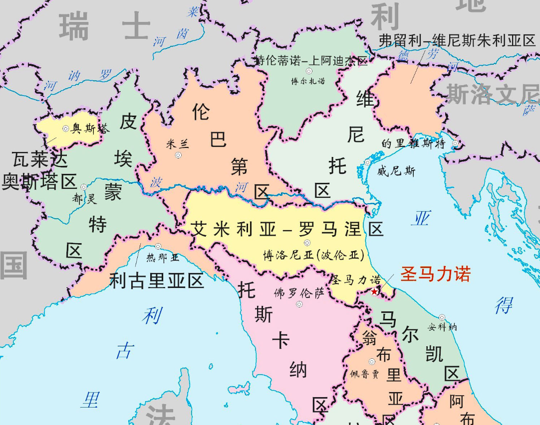 意大利岛屿地图图片