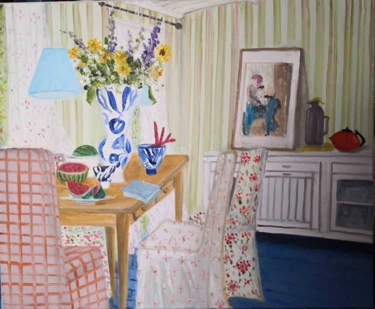 67岁实现儿时梦-常熟老年大学油画班首次开展