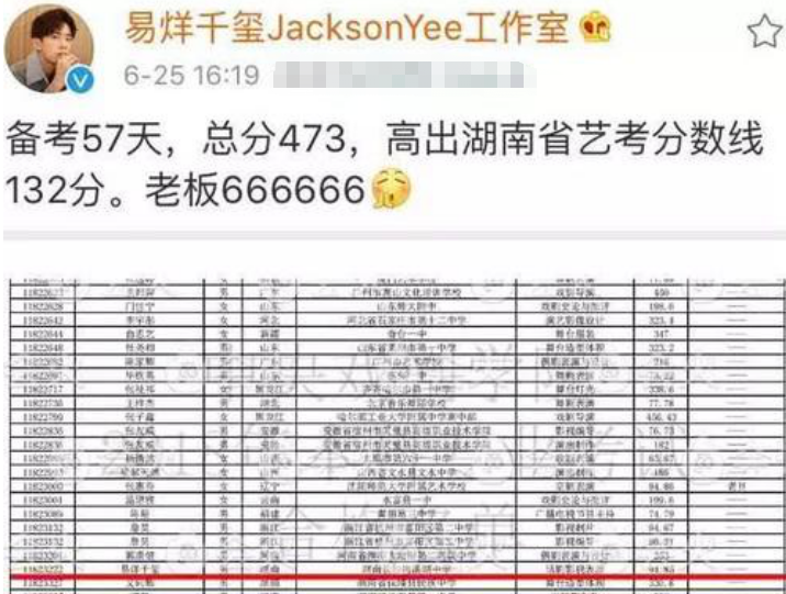 易烊千玺偏科严重，数学100分，网友看到英语成绩：体育老师教的