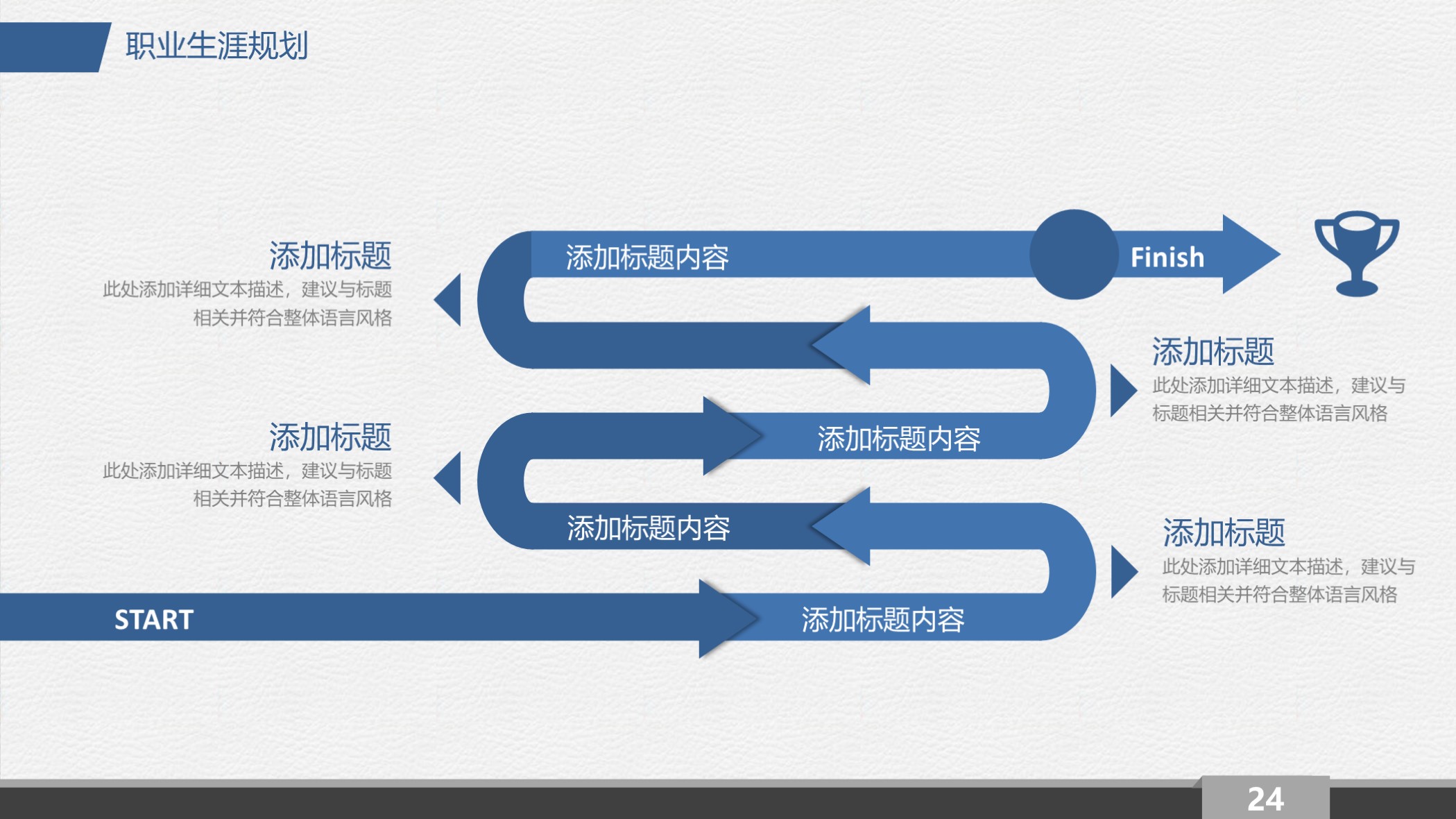 第1190期：蓝色大学生职业生涯规划PPT模板