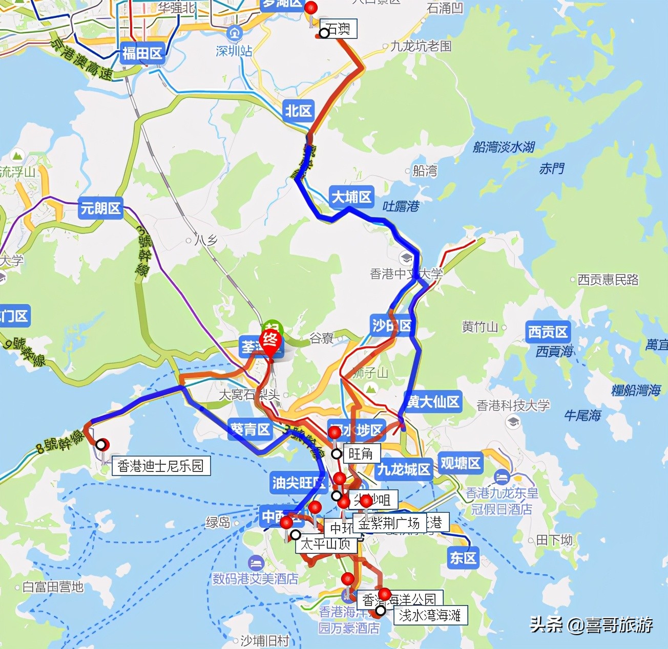 香港十大景点有哪些？自驾游玩如何安排行程路线？
