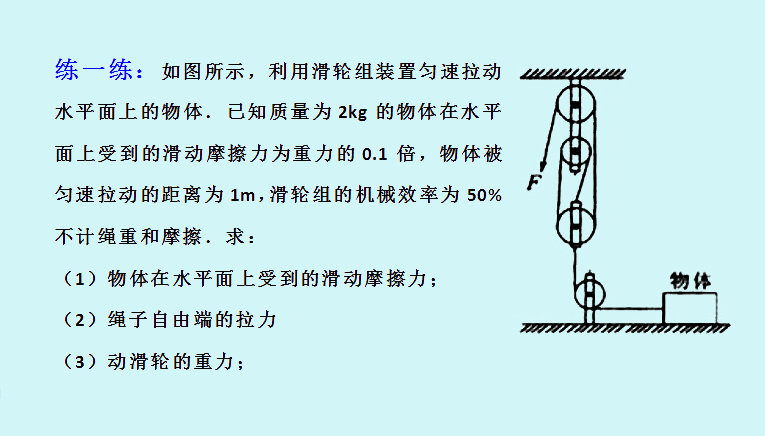 机械效率符号怎么读（滑轮组总功以及机械效率计算全攻略）