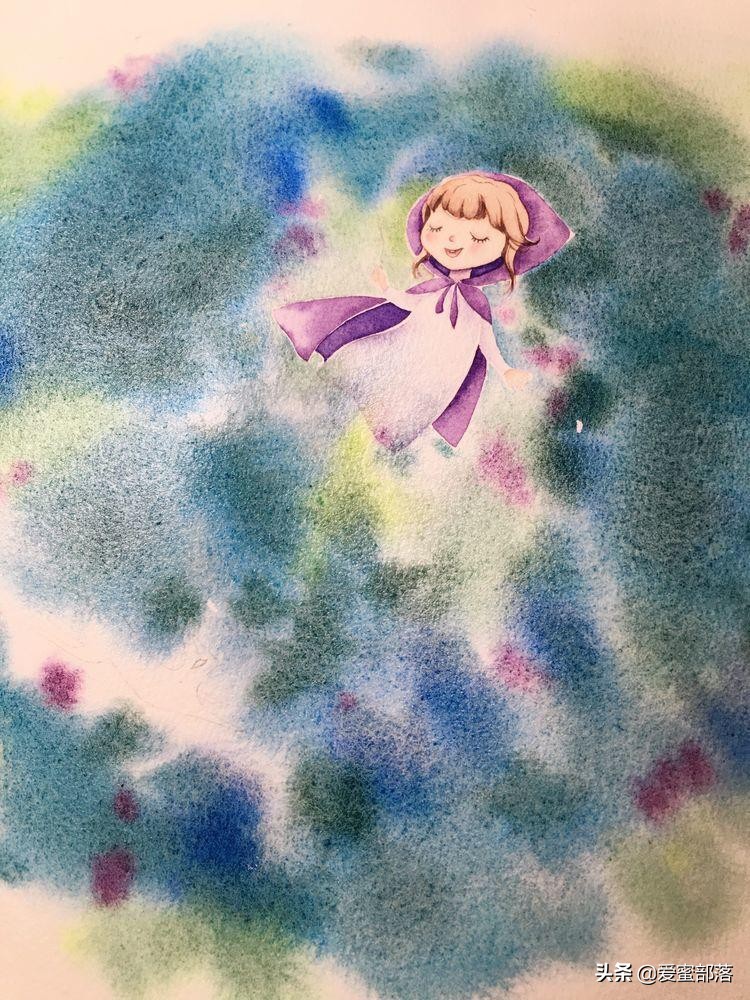 水彩教程，梦幻的蒲公英精灵