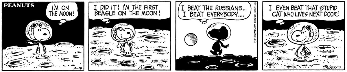 为了使宇宙飞行更加安全，1968年，NASA决定寻找“阿波罗10号”月球之旅的护卫。当时，在本土人气很高，梦想成为飞行员的漫画角色史努比成为了这个行动的主角。