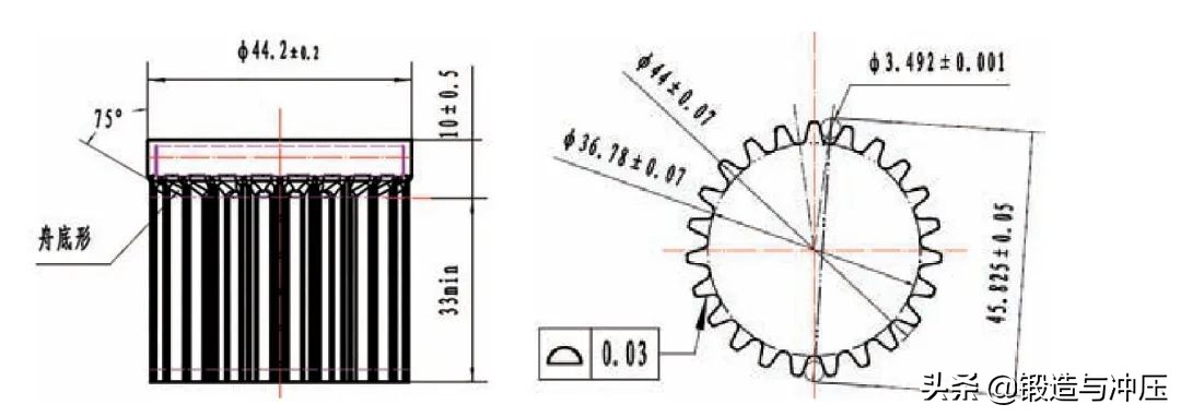 低成本曲轴链轮冷挤压工艺开发