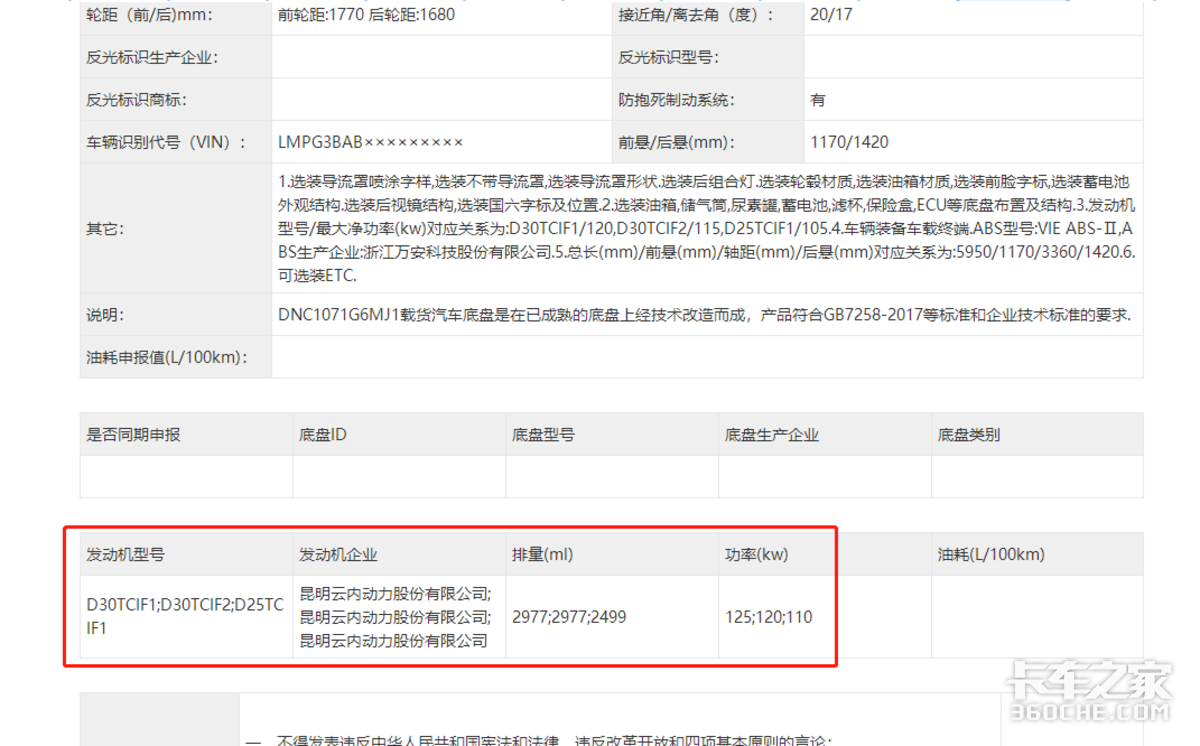 配云内D25发动机，能拉3.8吨货，吉利新4米2轻卡曝光