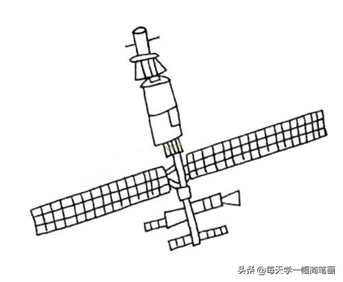 每天学一幅简笔画--人造卫星简笔画图片大全