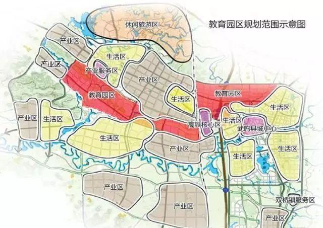 武鸣大学城规划范围示意图未来10年,你最看好南宁哪个大学城?