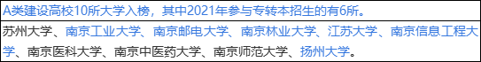 江苏高水平大学建设名单中有11所专转本院校