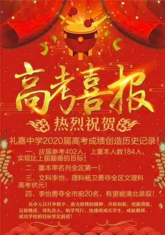 重庆主城区部分中学高考喜报