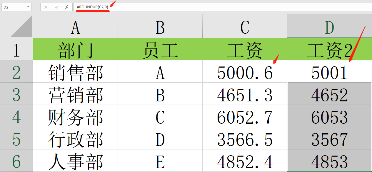 round函数实用技能,小数点只舍不入,企业实发工资常用功能 