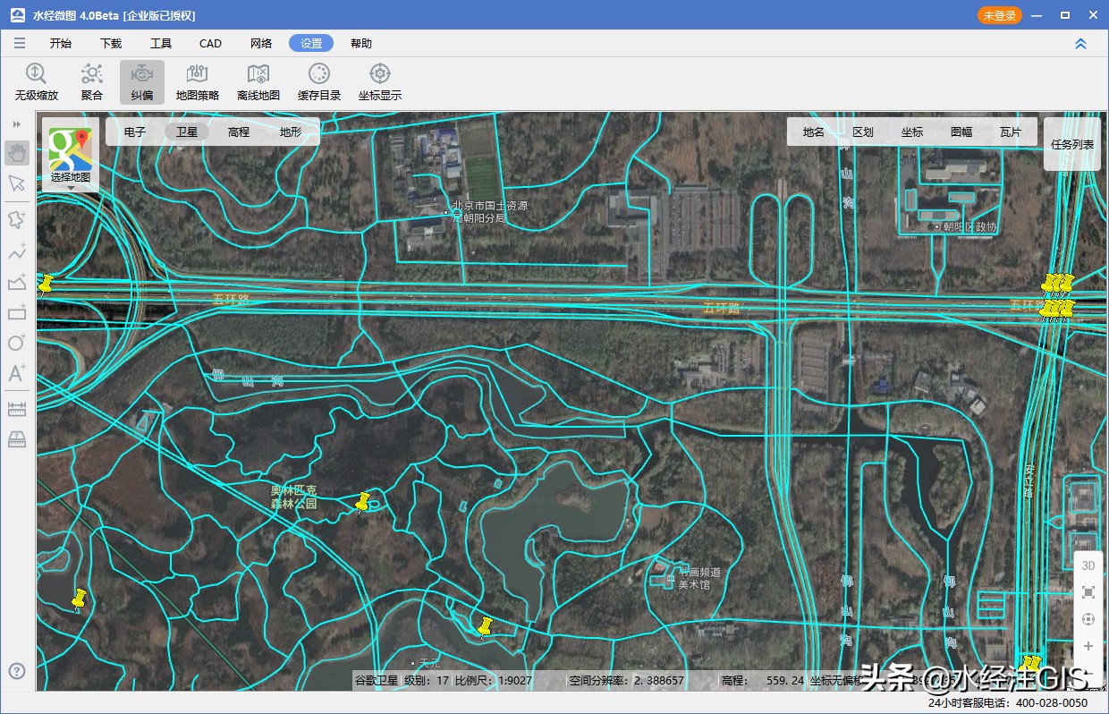 電子地圖數據需要通過gis軟件才可以進行查看,如globalmapper,arcmap