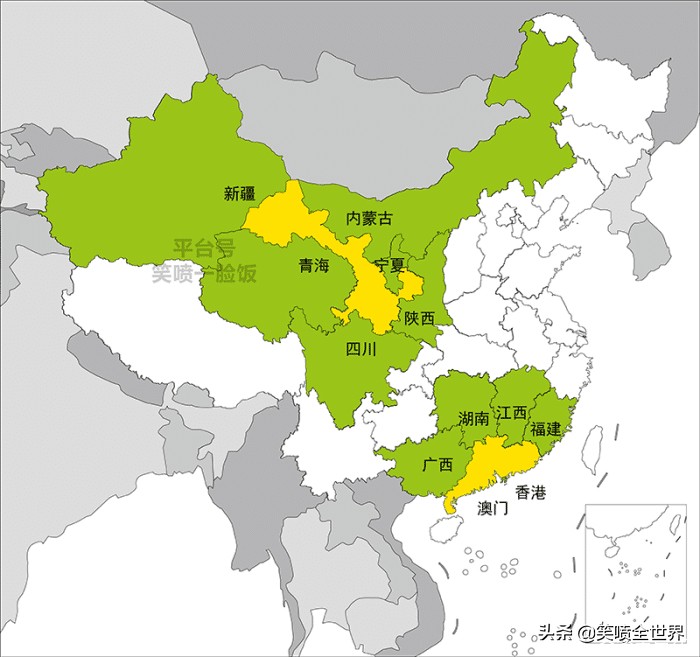 我国各省市“邻居”知多少，首都有2个，最多邻8个