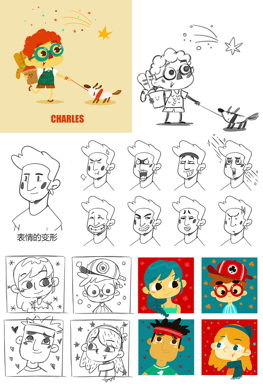 欧风Q版卡通插画教程案例