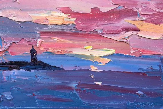 刮刀油画的魅力,一般人还真画不出来