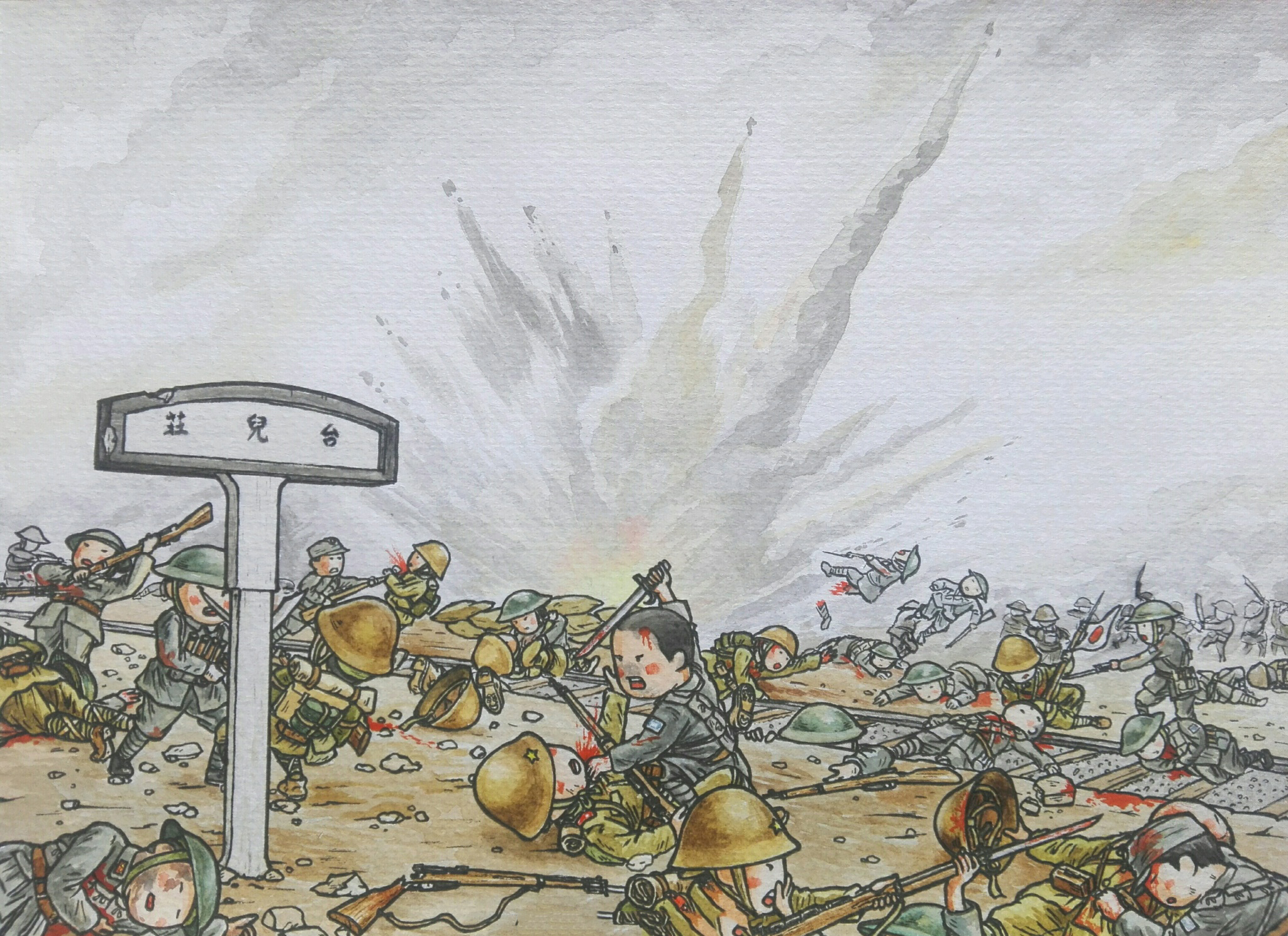 北伐战争手绘漫画图片图片