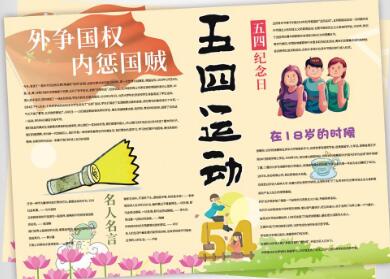 激情五月，青年节手抄报优秀作品展