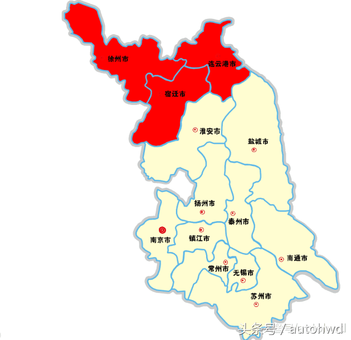 江苏苏北有哪些城市（属于苏北的城市名单）