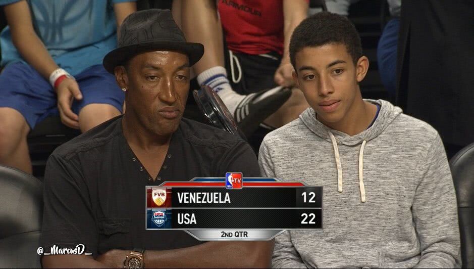 53岁的皮蓬真幸福!娇妻美若天仙,儿子天赋不输"小詹皇"