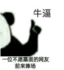 一位不愿露面的网友，前来捧场，牛「表情包」