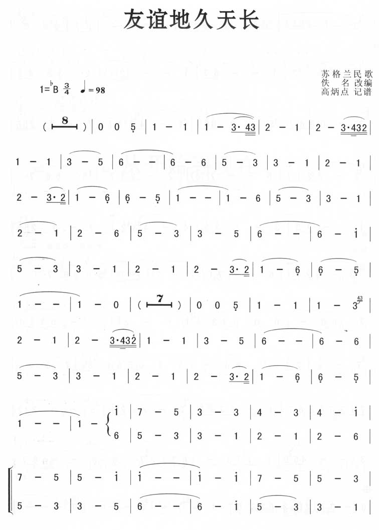 世界十大萨克斯演奏名曲内附有曲谱（简谱版）