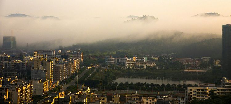 醉美西江晨景