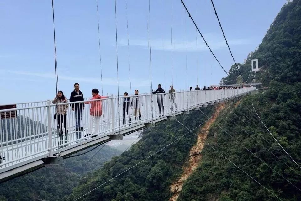 韶關雲門山——全透明高空景觀玻璃橋,會晃