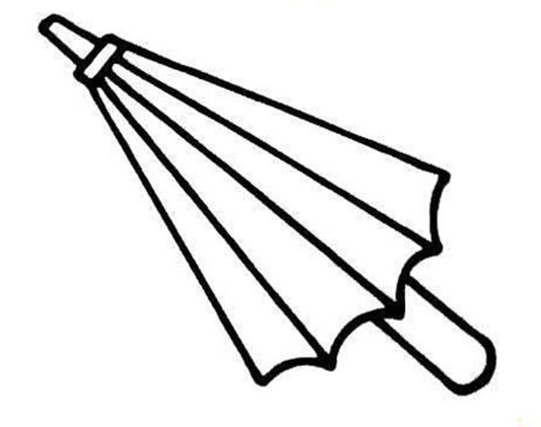 折叠伞怎么画(一组雨伞简笔画,小画家们可以试试哦~)