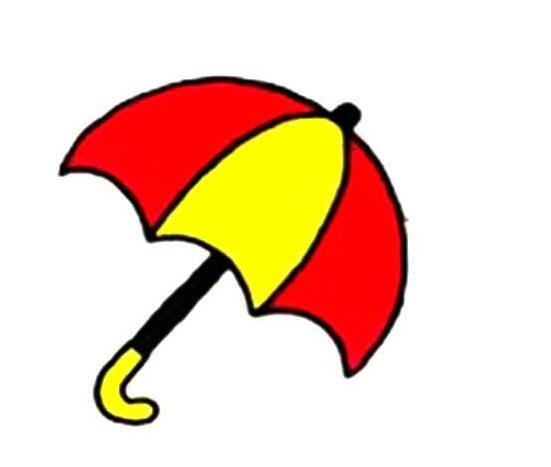 折叠伞怎么画(一组雨伞简笔画,小画家们可以试试哦~)