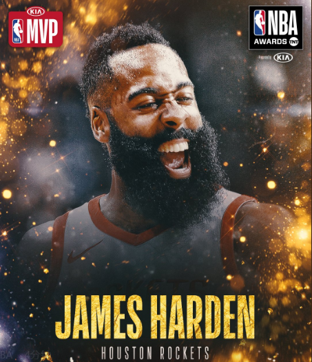 2017NBA常规赛mvp(詹姆斯-哈登当选2017-18赛季常规赛MVP)